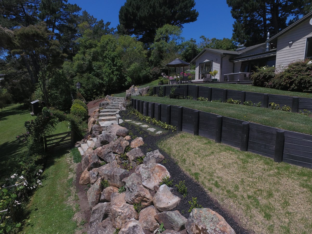 Slope terracing jp landscape design